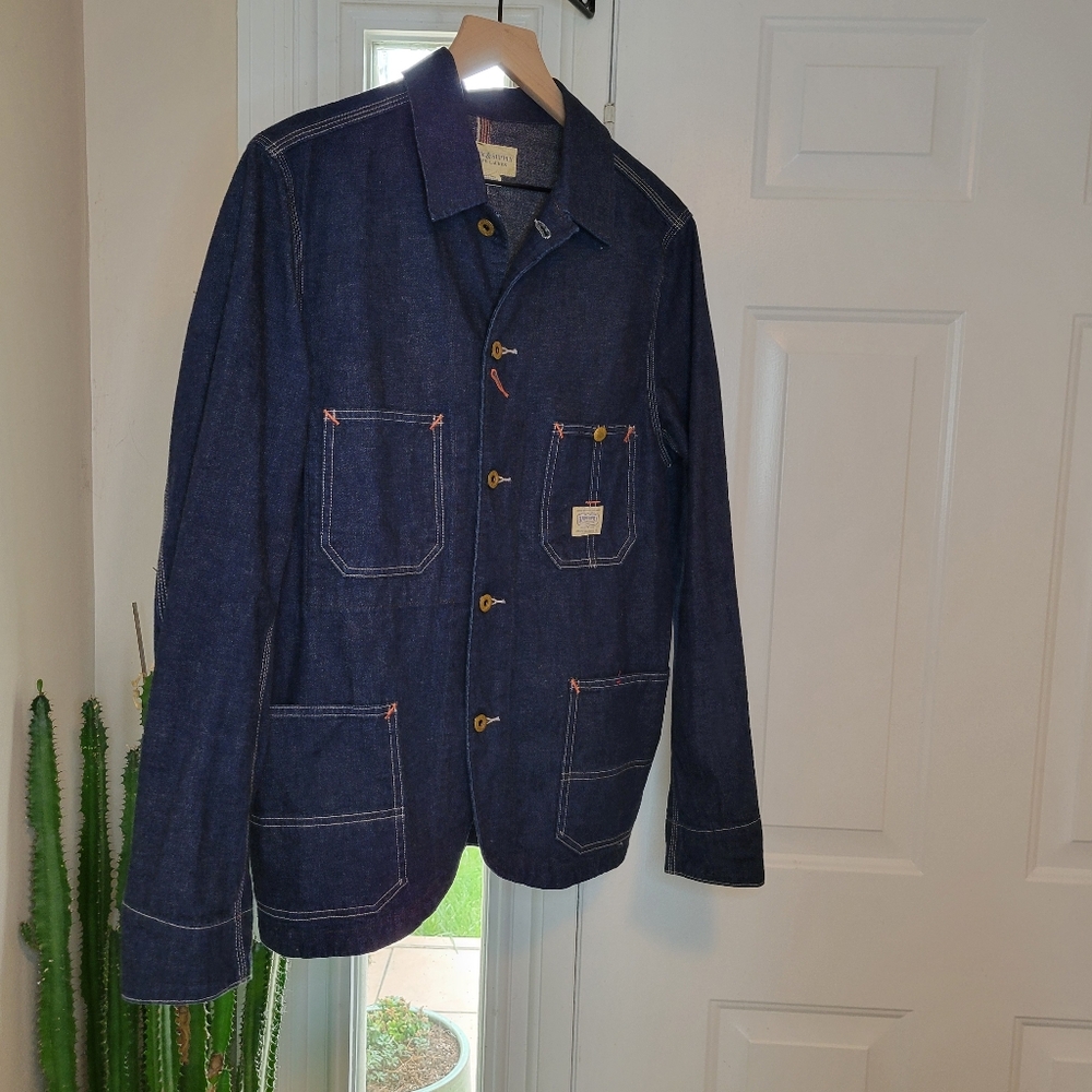Denim & Supply Ralph Lauren Gorgeous Rich Blue Denim Button Up Jacket, Size M - Picture 2 of 14